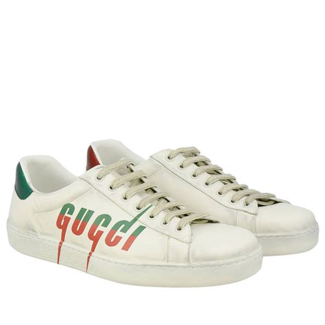 classic gucci print sneakers|authentic Gucci sneakers for men.